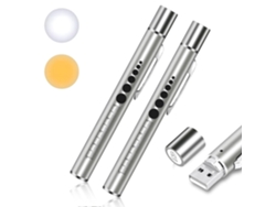 2 Lámparas De Lápiz Led Usb Recargables