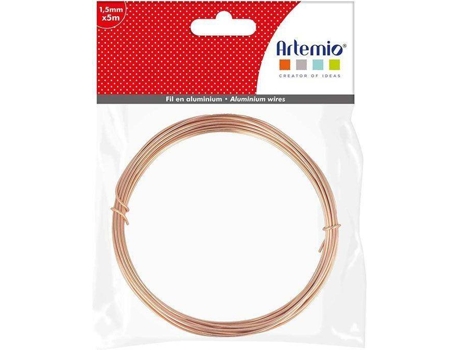 Alambre de Aluminio ARTEMIO (5 M x 1,5 mm - Cobre)