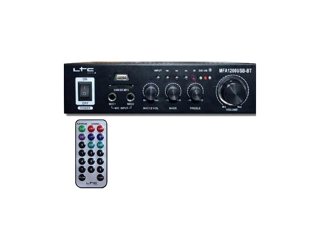 G-MFA1200USB-BT-BL :AMPLIFICADOR KARAOKE 2x50W 8-16 OHM 220V/12V USB/BT LTC
