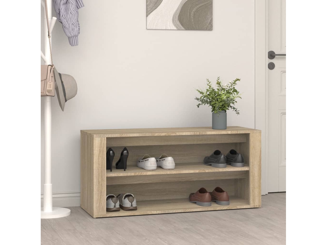 Zapatero Organizador en Derivados de Madera Roble Sonoma 100X35X45 Cm
