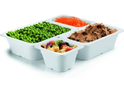Caja para Conservación LACOR Container Melamina 2/4 (4.5 L - Blanco - 6,5x16,5x53 cm)