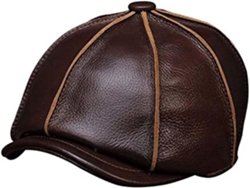 Casquette De Baseball In Cuirable Hommes - Chapeau Béret Rouge Marron, Taille Xl, Adapté À