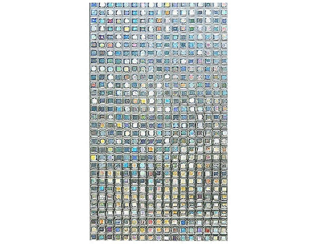 Lámina decorativa para ventanas con efecto arcoíris, adhesivo estático para vidrio, mosaico 3D para mayor privacidad.
