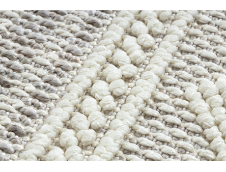 Alfombra DYWANY LUSZCZOW NANO FH69A Diamantes bucle tejido plano blanco / gris