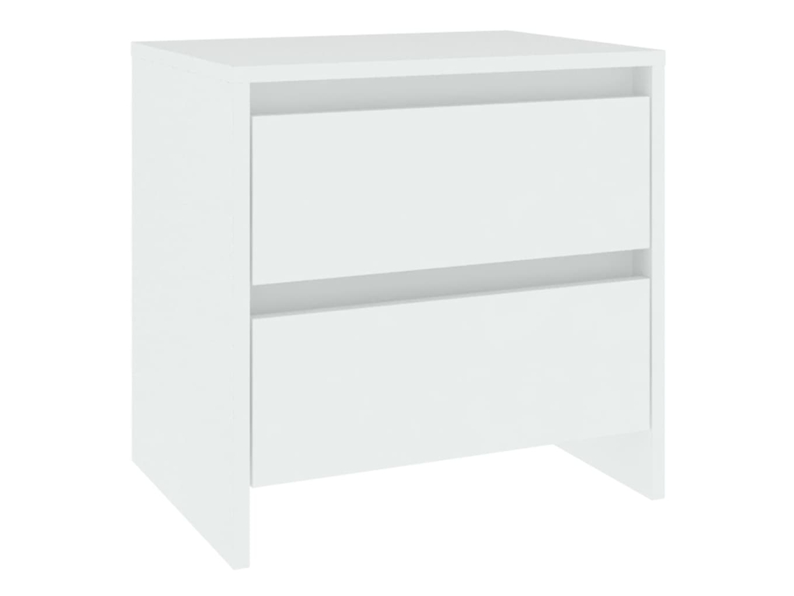vidaXL Mesita de noche madera contrachapada blanco 45x34,5x44,5 cm