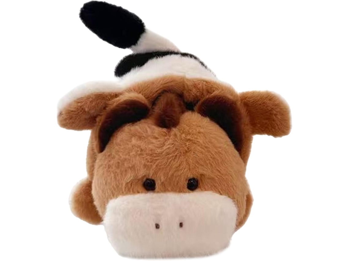 Vaca De Peluche | Decoración Interactiva Reversible De 34,8 Cm | Animal De Peluche De Vaca Y Caballo