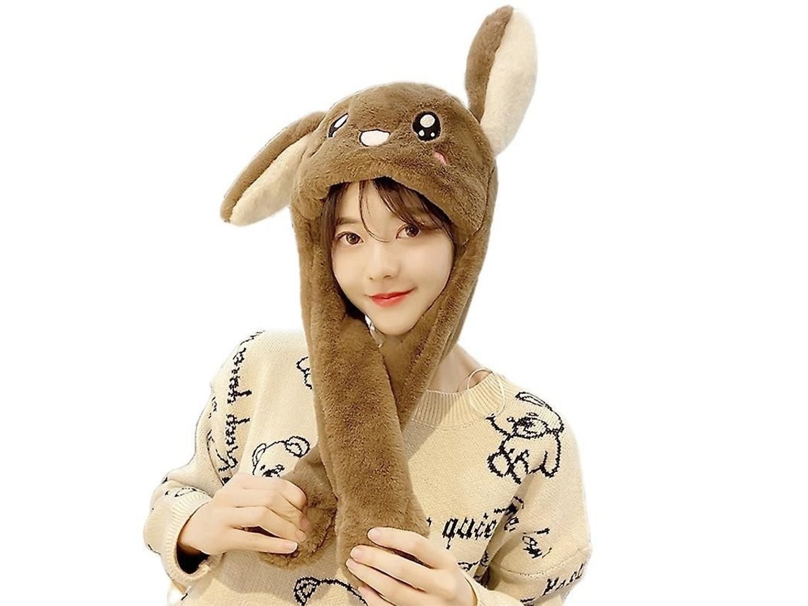 2026-sombrero De Conejo Peluche Con Oídos Móviles Multiusos Para Mujer Regalo Divertido Navidad Halloween