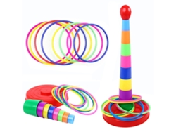 -conjunto De Juego De Lanzar Anillos Deportivo Colorido Y Juego De Apilar Vasos Para Niños, Juguetes Interactivos Al Aire Libre