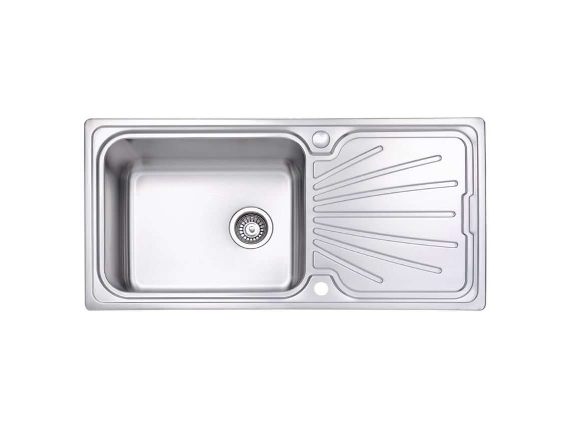 JASSFERRY Fregadero de cocina un seno, de Acero Inoxidable 100x50cm
