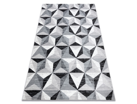 Alfombra Argent - W6096 Triángulos Gris/Negro (240 x 330 cm)