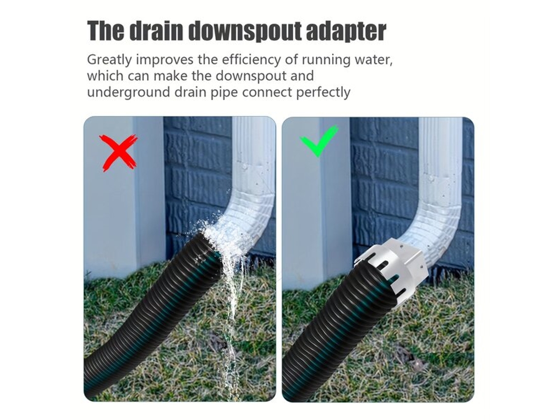 Adaptador para tanque de agua de lluvia y aguas residuales Pickifypunnyb Slo Slowmoose