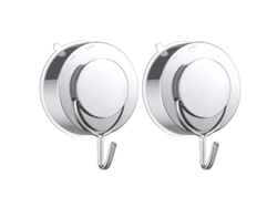 Gancho Con Ventosa, Gancho Con Ventosa Silver Twist Para Toallas Y Utensilios - 2 Jwd