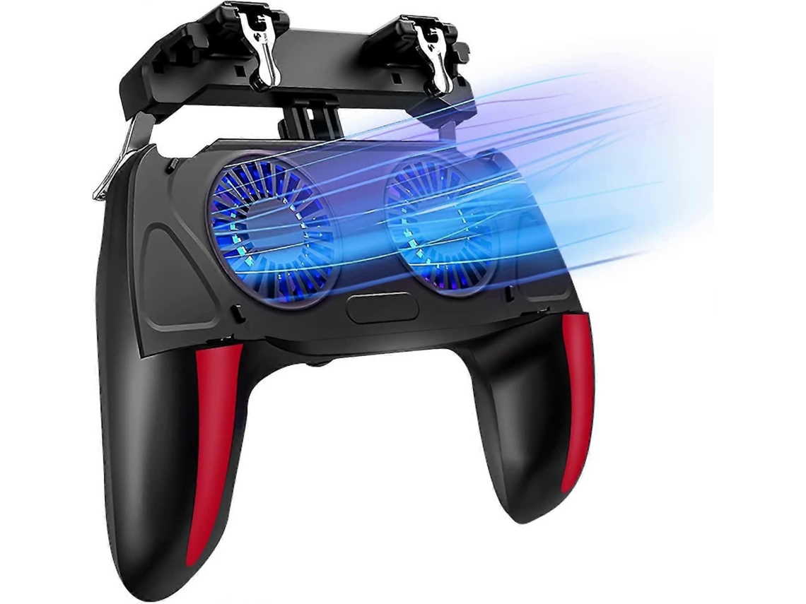 Mando para PUBG Mobile, joystick con doble ventilador y disipador de calor para gatillos L1R1. Hengjian