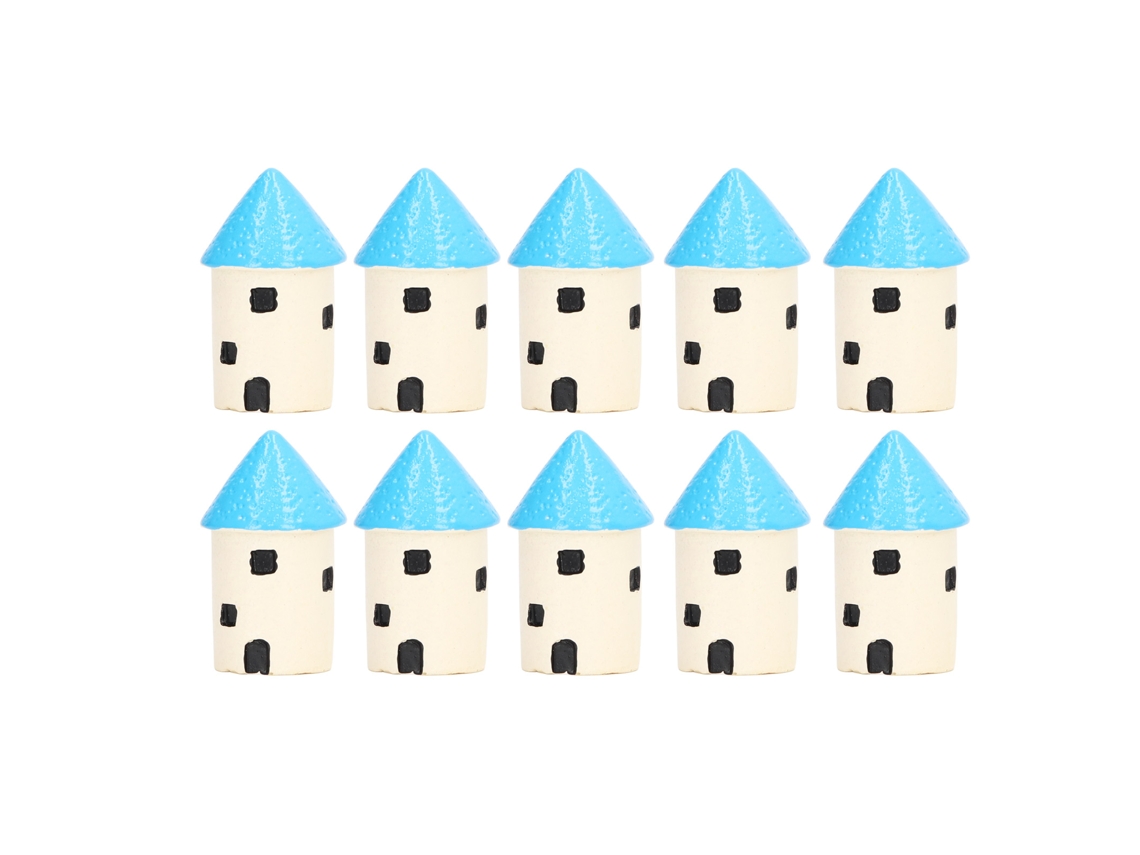 10 Casas Miniatura De Resina Para Micro Paisajes Y Casas De Muñecas.