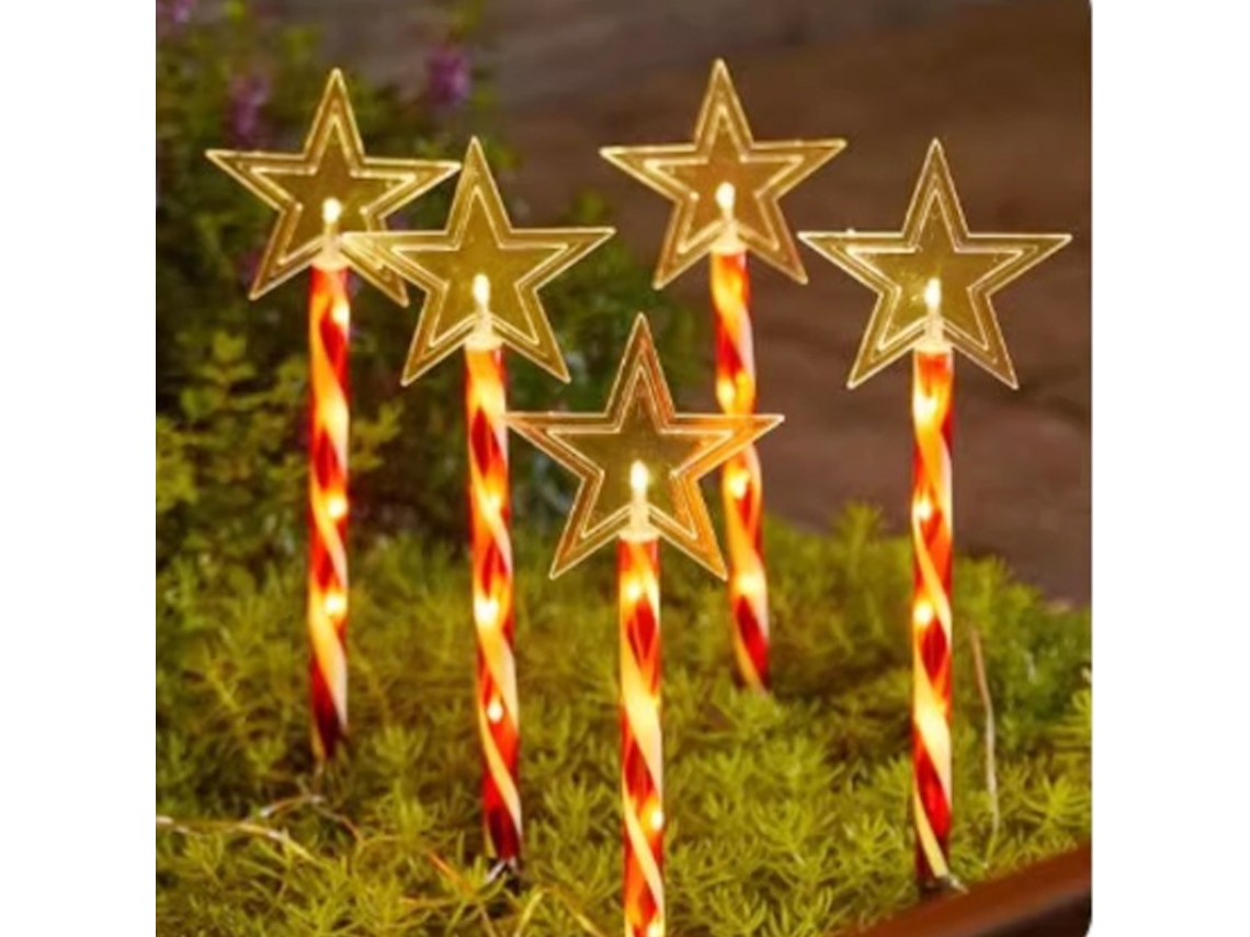Luces solares navideñas para exteriores (juego de 5) JEIIBRZUI