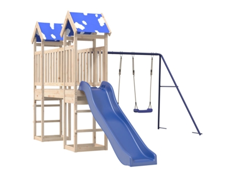 Parque Infantil De Exterior VIDAXL Marrón Madera