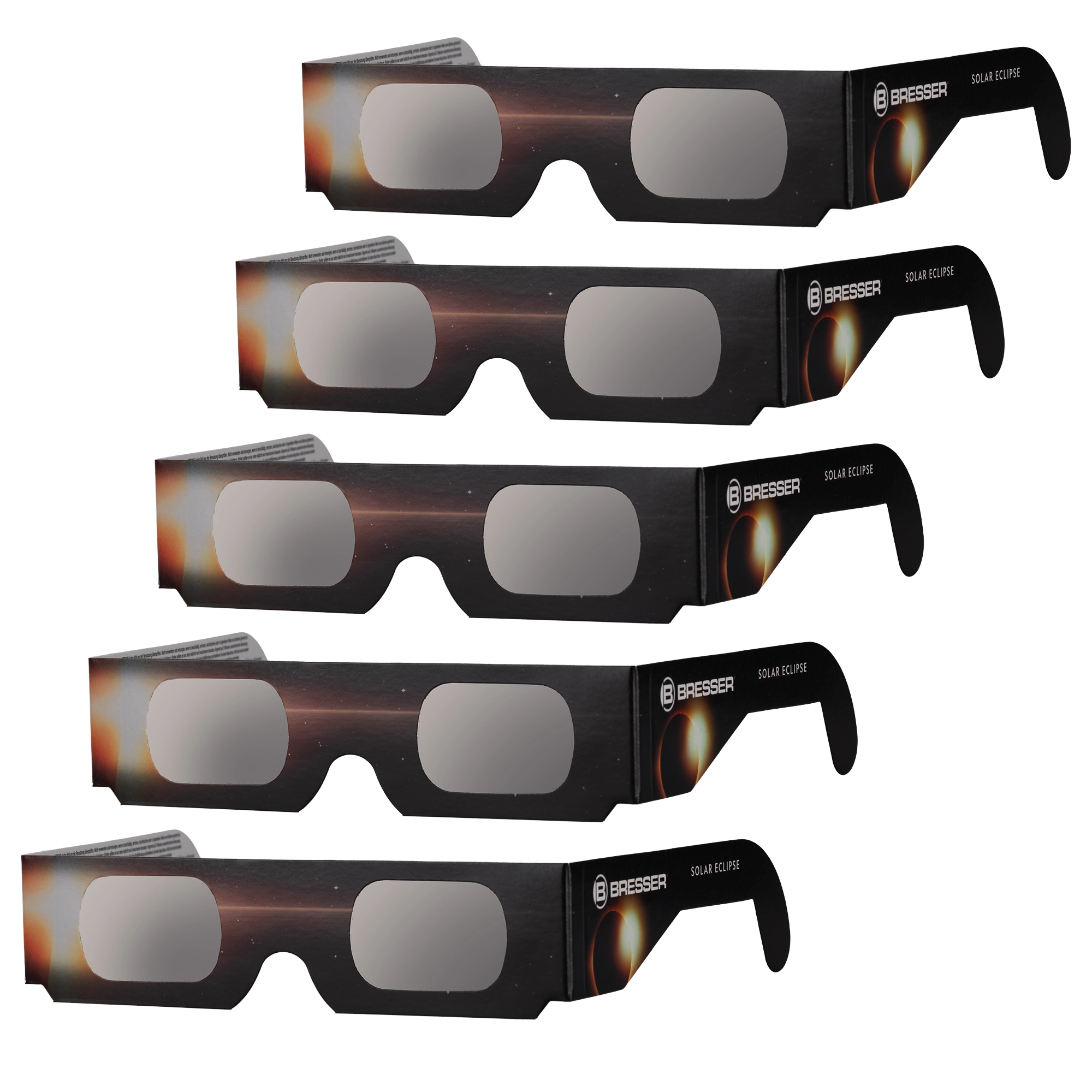 Gafas Para Eclipse Solar - Observación Solar - Certificado Iso (5 Uni)