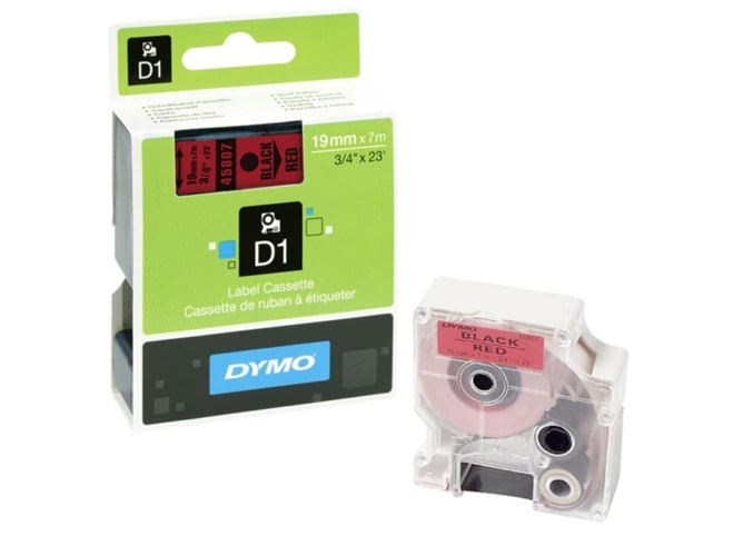Cinta Etiquetas DYMO D1 Negro/Rojo S0720870