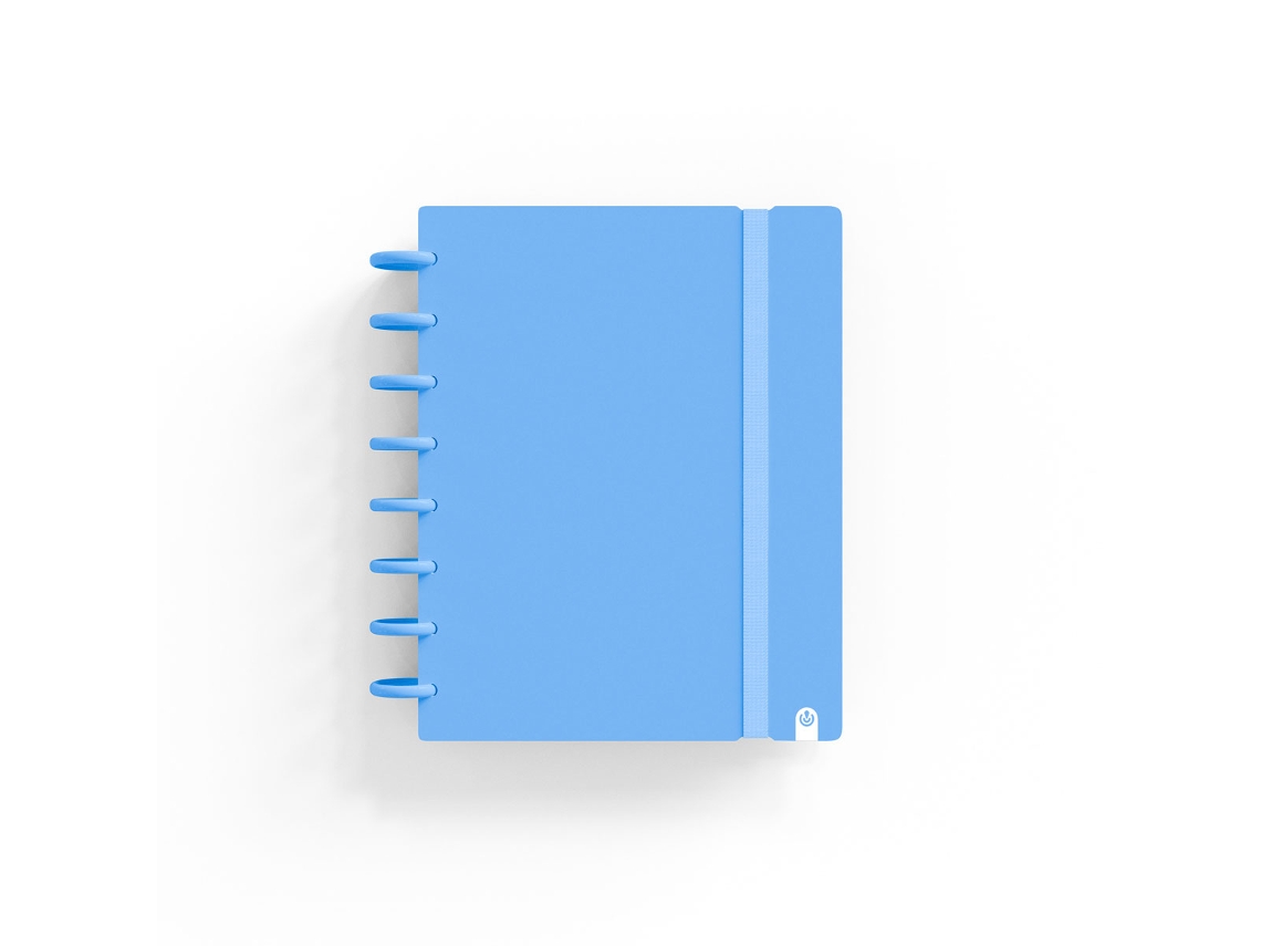 Cuaderno INGENIOX A5 Rayado 80Hj 100G Foam C/Goma Elástica Azul Pastel 66025030