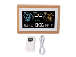 Reloj digital Primerox con pronóstico del tiempo.