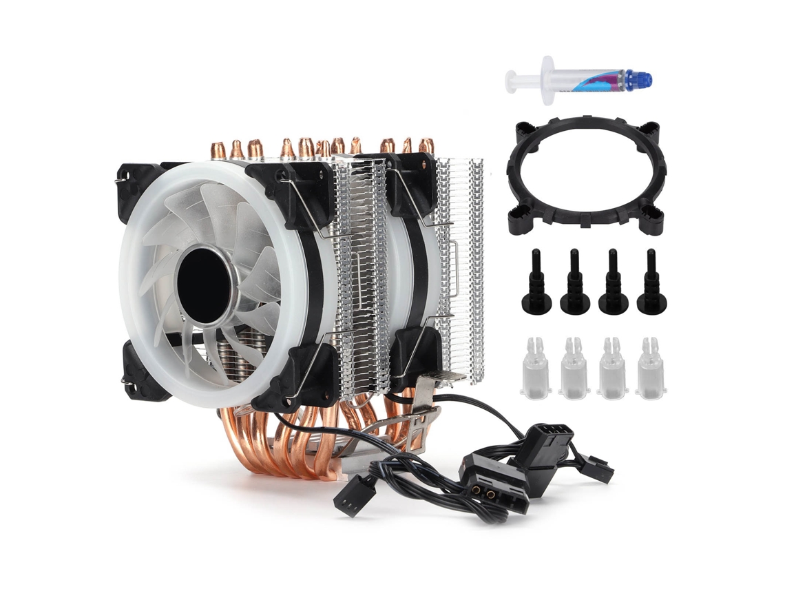 Enfriador De Cpu Eficiente Silencioso Radiador De Doble Torre Ventilador Led Para Amd Intel 1150/1151/1155/1156/775/1366