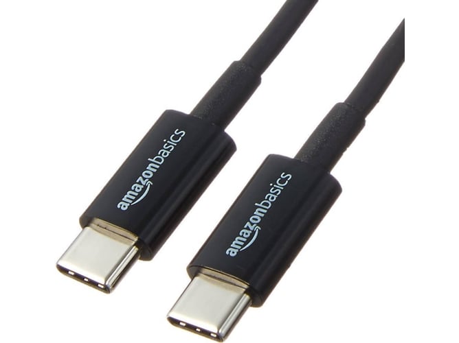 Cable USB AMAZONBASICS (USB-C - USB-C - 1.8 m - Negro)