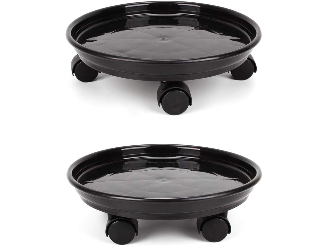 VVJIJILLY Conj. 2 Suportes Com Rodas Para Vasos, Interior/exterior.
