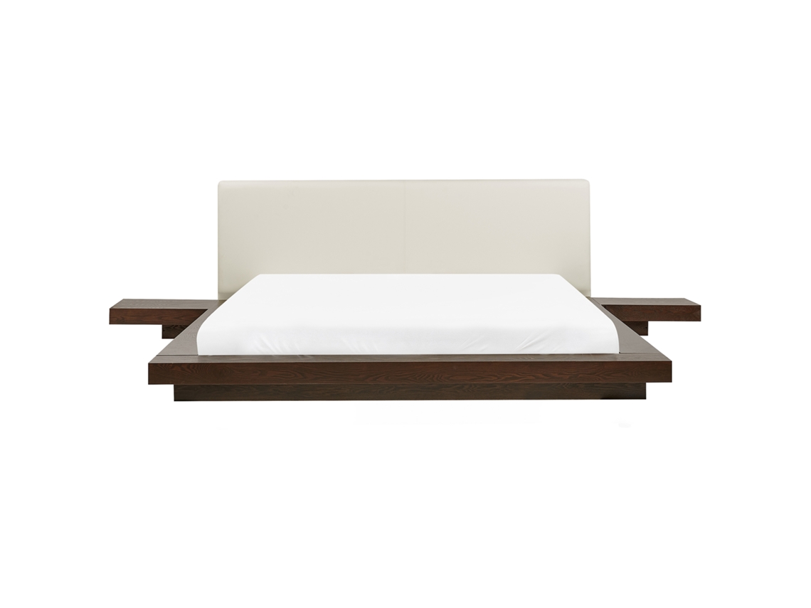 Cama de agua BELIANI Zen de MDF Madera oscura 328x229x86