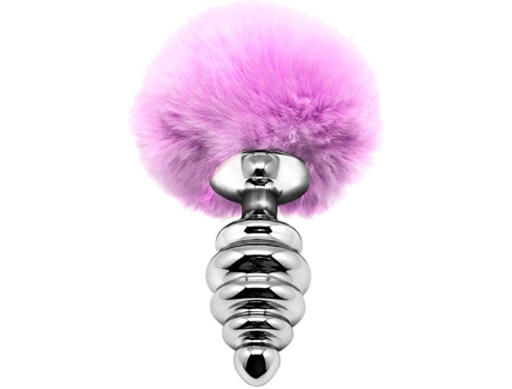 Plug Anal ALIVE de Metal con Pompom (Talla: M - Lilás)