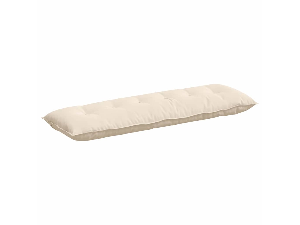Cojín De Espalda Beige 160 X 50 Cm Tela De Microfibra
