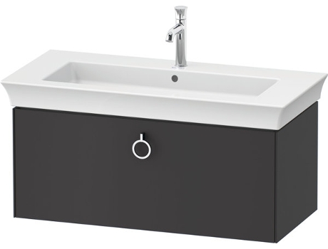 DURAVIT Tulip blanco, mueble de lavabo colgado en la pared, ancho 984 x fondo 458mm, con 1x extraíble, con tirador, WT42520