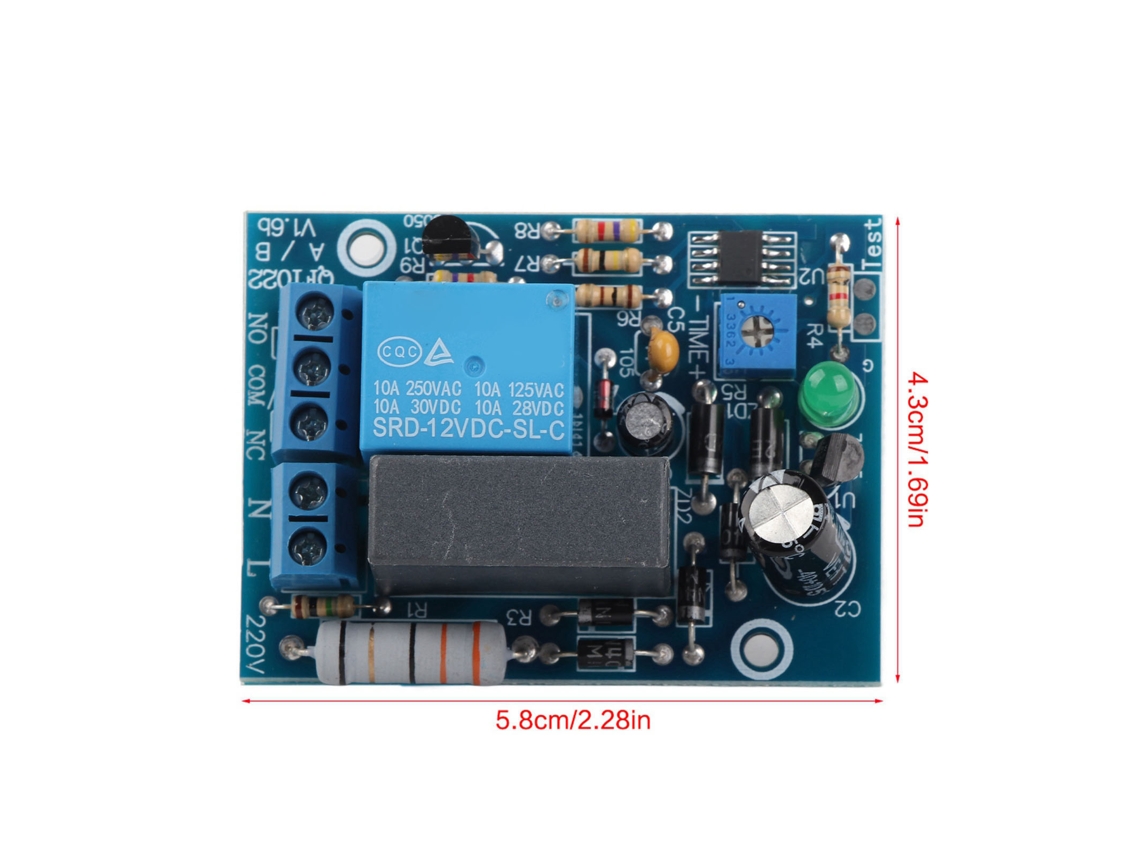 2026as-módulo De Relé De Temporizador Ajustable 220vac Con Apagado Retardado (0~10 Seg) Interruptor De Carga