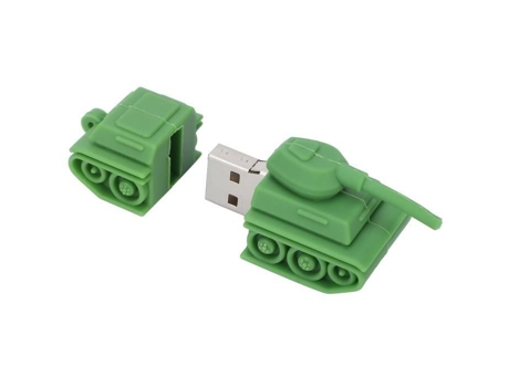 HURRISE Memoria USB Portátil con Forma de Tanque de Dibujos Animados 2.0 Pendrive USB para PC Tableta Lector de Computadora 16Gb 64Gb