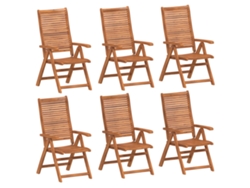 Maison Exclusive - Sillas Jardín Reclinables 6uds Madera Maciza Acacia 56x72x107cm
