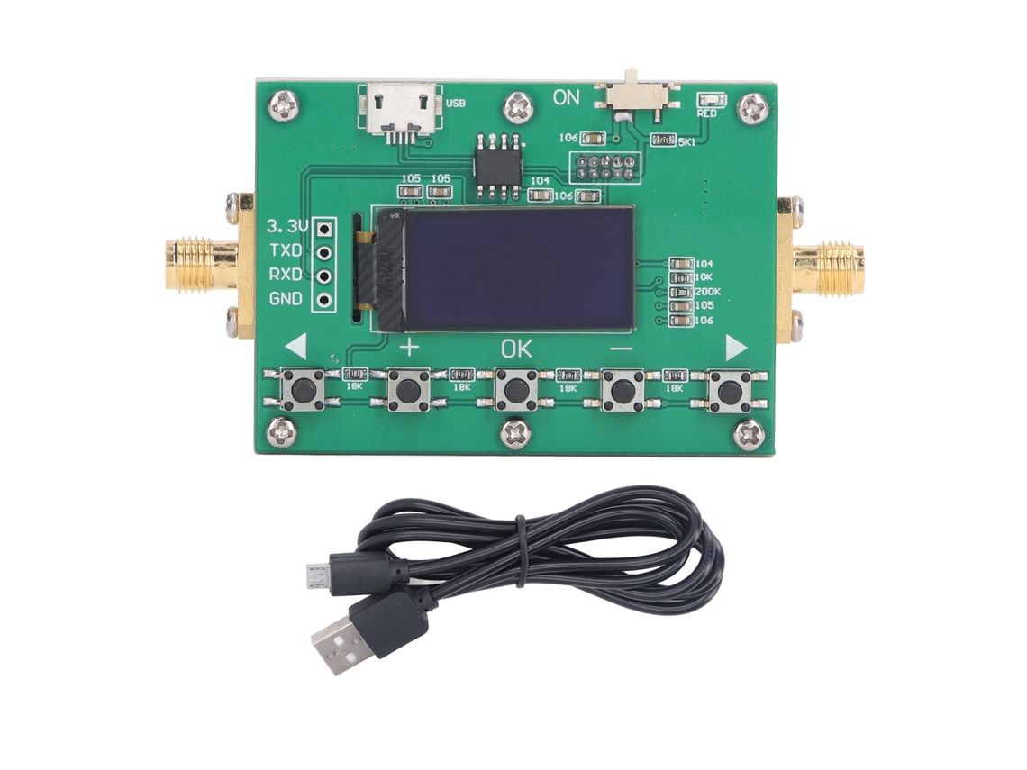 Veloriskku-módulo De Atenuador Digital Rf Programável 6g 30db Com Tela Oled E Estojo Cnc