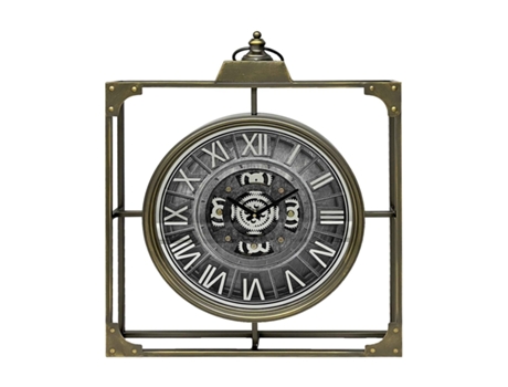 Reloj con movimiento y marco de metal cuadrado 79cm paul PRESUME DE CASA