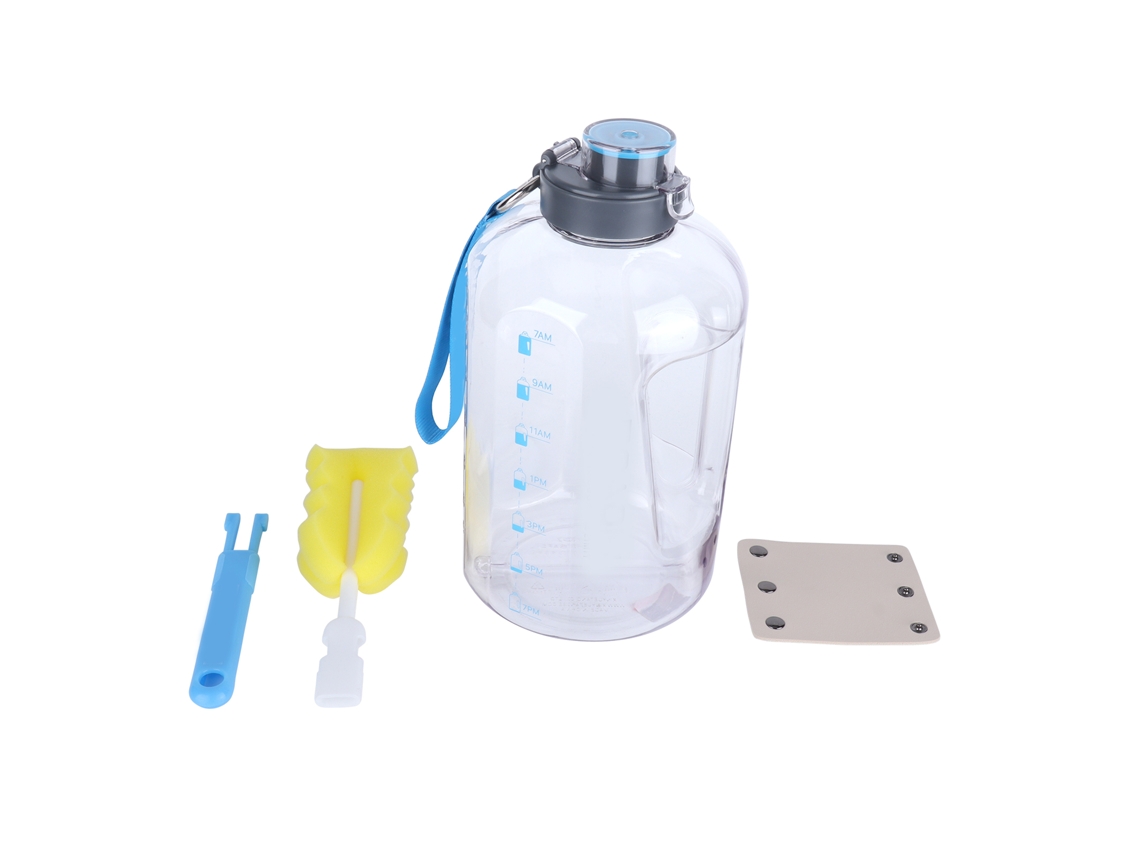 Botella De Agua De Plástico De Gran Capacidad (2500 Ml) Para Deportes, Actividades Al Aire Libre, Viajes Y Oficina.