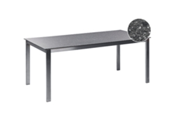 Mesa De Refeição De Jardim Cosoleto 180 Cm 90 Cm Vidro Preto