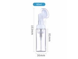 Frasco Dispensador De Espuma De 60 Ml, 153x36 Mm, Con Cepillo, 2 Kits.