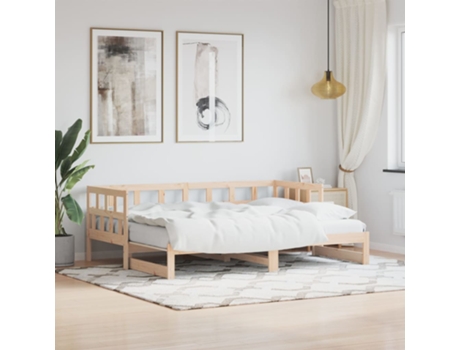 Sofá Cama Nido VIDAXL Marrón Madera (90x200 cm)