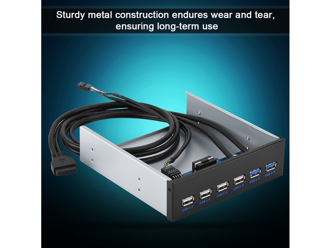 Panel Frontal Hub Usb Usb3.0 Usb2.0 6 Puertos