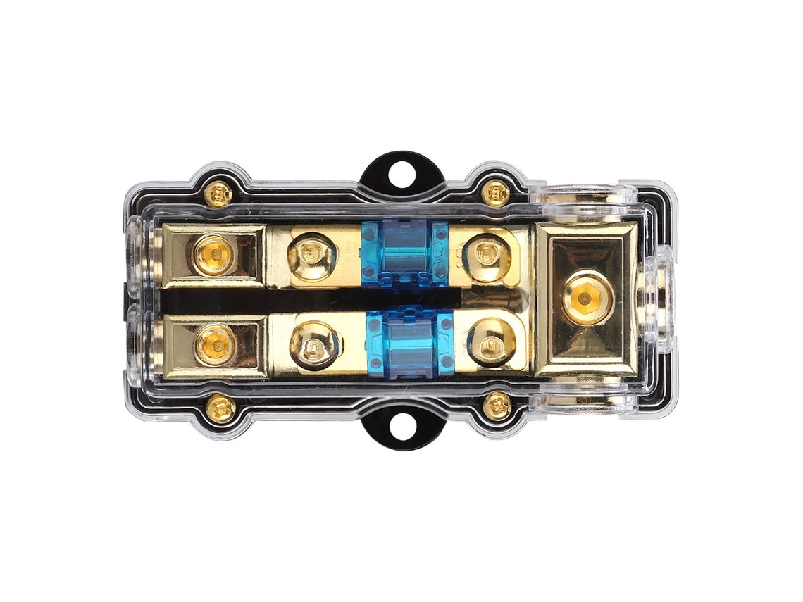 Porta Fusibles De Cuchilla Para Automóviles 24v 60a, Caja De Fusibles De Audio Estéreo, 1 Entrada 2 Salidas