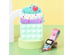 Monedero De Burbujas Bolsa De Silicona Impermeable Multipropósito Estilo Pastel Para Niñas Niños Mujeres Verde 8x13.3x4cm