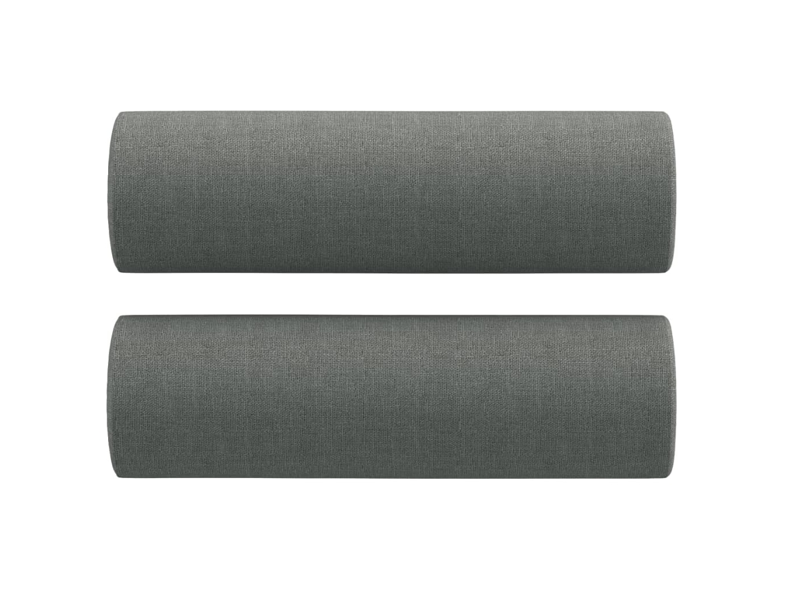 Juego De Sofás Con Cojines 2 Piezas Tela Gris Oscuro