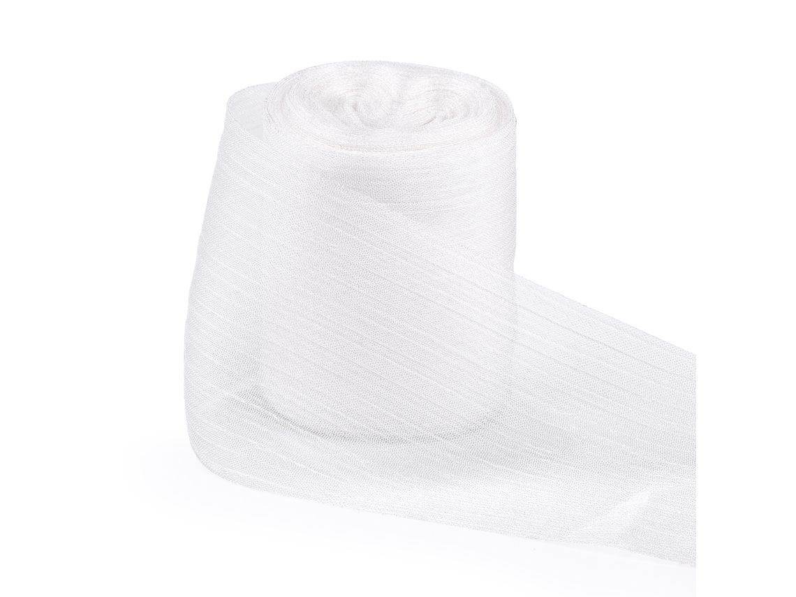(blanco) Cinta De Hilo Arrugado De 5 Yardas Y 4 Cm, Adecuada Para Accesorios Para El Cabello, Manualidades De Bricolaje Y Decoraciones.