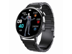 Reloj inteligente F67s con monitor de frecuencia cardíaca y presión arterial, llamadas Bluetooth, rastreador de actividad física y correa de acero Ly Ebike