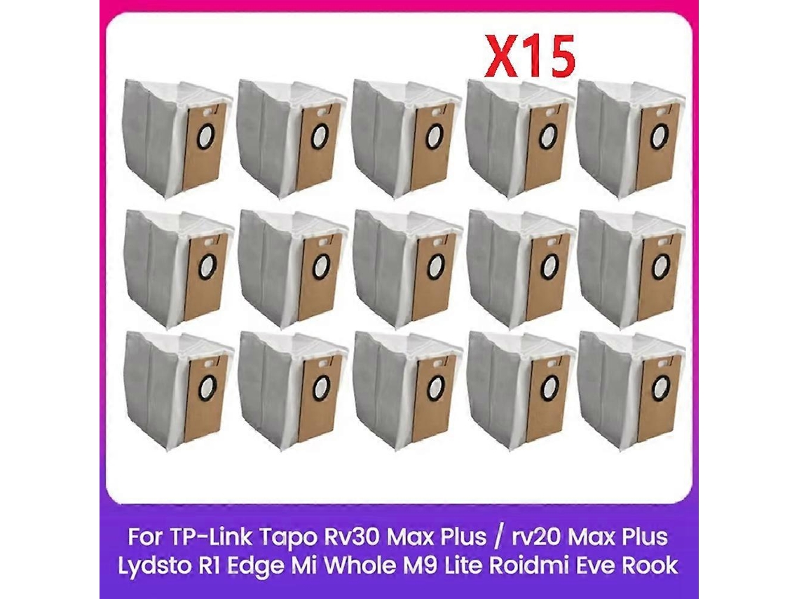 Bolsas para aspiradora RV30/RV20/R1 Edge/Miwhole M9 Lite/Eve (15 unidades)