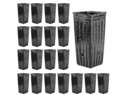 20 Macetas De Plástico Para Plantas, Contenedores De 10x20cm Con Agujeros De Drenaje Para Jardín Interior Y Exterior