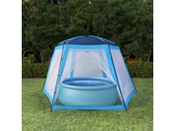 Carpa para piscina de 500x433x250 cm, tela azul