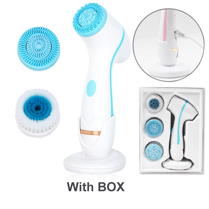 (azul) Nuevo Cepillo Limpiador Facial Giratorio Para Spa Facial.